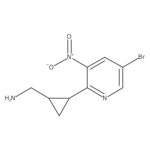 [2-(5-Bromo-3-nitropyridin-2-yl)cyclopropyl]methanamine Structure