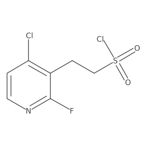 2-(4-Chloro-2-fluoropyridin-3-yl)ethane-1-sulfonyl chloride结构式