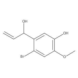 4-Bromo-5-(1-hydroxyprop-2-en-1-yl)-2-methoxyphenol结构式