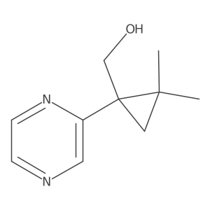 [2,2-Dimethyl-1-(pyrazin-2-yl)cyclopropyl]methanol结构式