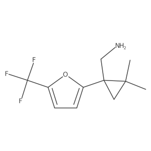 {2,2-Dimethyl-1-[5-(trifluoromethyl)furan-2-yl]cyclopropyl}methanamine结构式