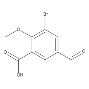 3-Bromo-5-formyl-2-methoxybenzoic acid Structure