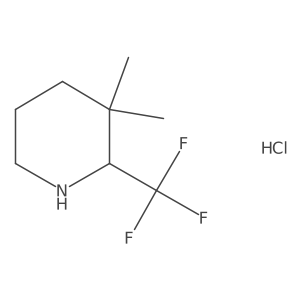 3,3-Dimethyl-2-(trifluoromethyl)piperidine;hydrochloride结构式
