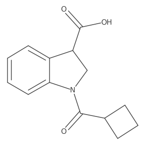 (3S)-1-cyclobutanecarbonyl-2,3-dihydro-1H-indole-3-carboxylic acid结构式