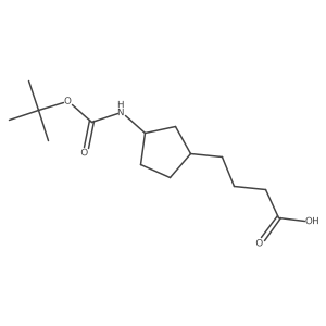 4-(3-{[(Tert-butoxy)carbonyl]amino}cyclopentyl)butanoic acid结构式