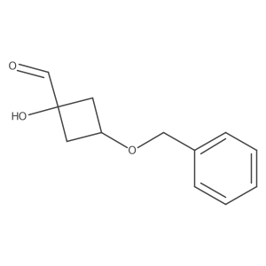 3-(Benzyloxy)-1-hydroxycyclobutane-1-carbaldehyde Structure