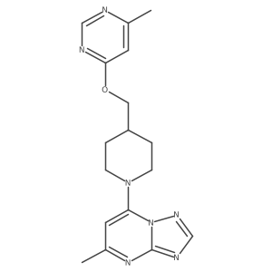 5-Methyl-7-(4-(((6-methylpyrimidin-4-yl)oxy)methyl)piperidin-1-yl)-[1,2,4]triazolo[1,5-a]pyrimidine Structure