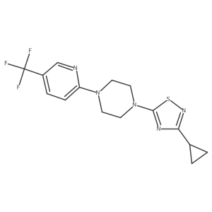 1-(3-Cyclopropyl-1,2,4-thiadiazol-5-yl)-4-[5-(trifluoromethyl)pyridin-2-yl]piperazine Structure