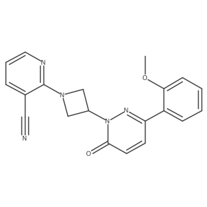 2-{3-[3-(2-Methoxyphenyl)-6-oxo-1,6-dihydropyridazin-1-yl]azetidin-1-yl}pyridine-3-carbonitrile结构式