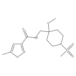 N-[(1-methanesulfonyl-4-methoxypiperidin-4-yl)methyl]-5-methyl-1,2-oxazole-3-carboxamide Structure