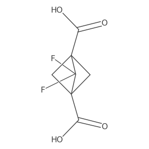 2,2-Difluorobicyclo[1.1.1]pentane-1,3-dicarboxylic acid结构式