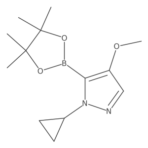 1-cyclopropyl-4-methoxy-5-(4,4,5,5-tetramethyl-1,3,2-dioxaborolan-2-yl)-1H-Pyrazole Structure