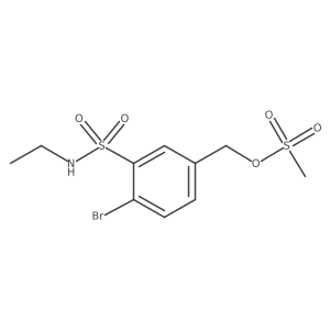2-bromo-N-ethyl-5-[[(methylsulfonyl)oxy]methyl]Benzenesulfonamide Structure