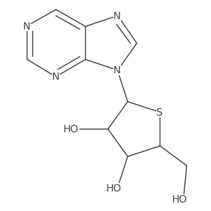 2-(Hydroxymethyl)-5-purin-9-ylthiolane-3,4-diol结构式