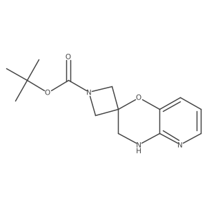 Tert-butyl 3',4'-dihydrospiro[azetidine-3,2'-pyrido[3,2-B][1,4]oxazine]-1-carboxylate结构式