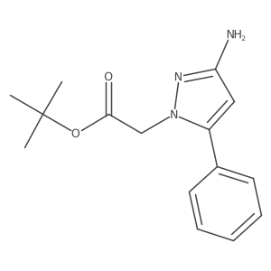 tert-butyl 2-(3-amino-5-phenyl-1H-pyrazol-1-yl)acetate结构式