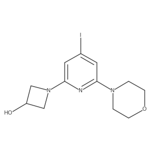 1-[4-iodo-6-(4-morpholinyl)-2-pyridinyl]-3-Azetidinol结构式