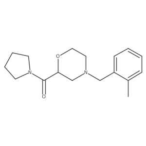 4-[(2-Methylphenyl)methyl]-2-(pyrrolidine-1-carbonyl)morpholine结构式