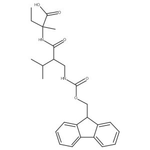 2-{2-[({[(9H-fluoren-9-yl)methoxy]carbonyl}amino)methyl]-3-methylbutanamido}-2-methylbutanoic acid结构式