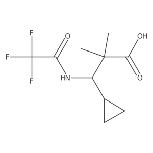 (3S)-3-cyclopropyl-2,2-dimethyl-3-(trifluoroacetamido)propanoic acid结构式