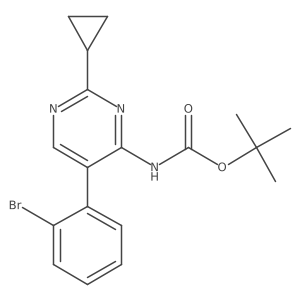 tert-butyl N-[5-(2-bromophenyl)-2-cyclopropylpyrimidin-4-yl]carbamate Structure