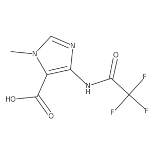 1-methyl-4-(2,2,2-trifluoroacetamido)-1H-imidazole-5-carboxylic acid结构式