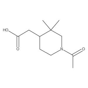 2-(1-Acetyl-3,3-dimethylpiperidin-4-yl)acetic acid结构式