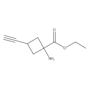 Ethyl 1-amino-3-ethynylcyclobutane-1-carboxylate Structure