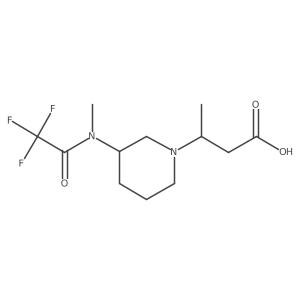 3-[3-(2,2,2-trifluoro-N-methylacetamido)piperidin-1-yl]butanoic acid Structure
