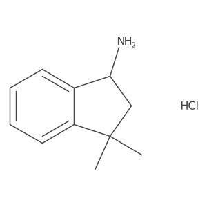(1S)-3,3-dimethyl-2,3-dihydro-1H-inden-1-amine hydrochloride结构式