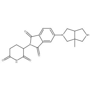 rac-5-[(3aR,6aS)-3a-methyl-octahydropyrrolo[3,4-c]pyrrol-2-yl]-2-(2,6-dioxopiperidin-3-yl)-2,3-dihydro-1H-isoindole-1,3-dione结构式