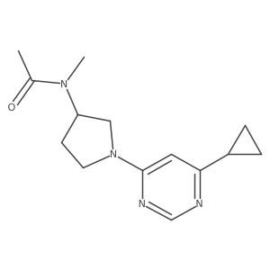 N-[1-(6-cyclopropylpyrimidin-4-yl)pyrrolidin-3-yl]-N-methylacetamide结构式