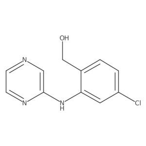 (4-Chloro-2-(pyrazin-2-ylamino)phenyl)methanol结构式