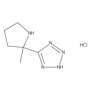 5-(2-Methylpyrrolidin-2-yl)-1H-tetrazole hydrochloride结构式