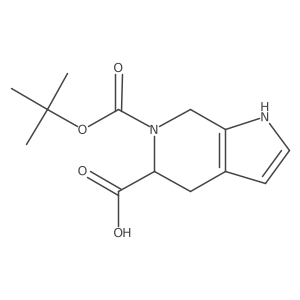(5R)-6-tert-butoxycarbonyl-1,4,5,7-tetrahydropyrrolo[2,3-c]pyridine-5-carboxylic acid结构式