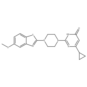 6-Cyclopropyl-2-[4-(5-methoxy-1,3-benzothiazol-2-yl)piperazin-1-yl]-3,4-dihydropyrimidin-4-one Structure