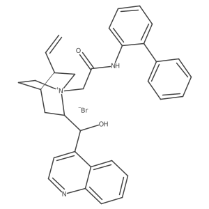 (1S,2R,4S,5R)-1-(2-([1,1'-Biphenyl]-2-ylamino)-2-oxoethyl)-2-((S)-hydroxy(quinolin-4-yl)methyl)-5-vinylquinuclidin-1-ium bromide结构式