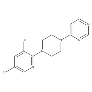 4-[4-(3-Bromo-5-chloropyridin-2-yl)piperazin-1-yl]pyrimidine Structure