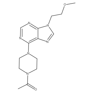 1-{4-[9-(2-methoxyethyl)-9H-purin-6-yl]piperazin-1-yl}ethan-1-one结构式