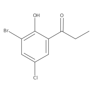 1-(3-Bromo-5-chloro-2-hydroxyphenyl)propan-1-one结构式