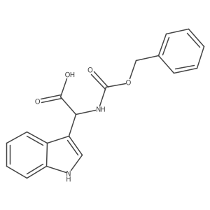2-{[(benzyloxy)carbonyl]amino}-2-(1H-indol-3-yl)acetic acid结构式