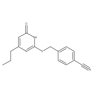 4-(((4-Hydroxy-6-propylpyrimidin-2-yl)thio)methyl)benzonitrile结构式