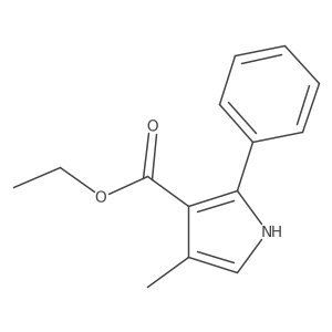 Ethyl 4-methyl-2-phenyl-1H-pyrrole-3-carboxylate结构式