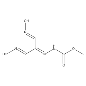 Methyl 2-{2-(hydroxyimino)-1-[(hydroxyimino)methyl]ethylidene}-1-hydrazinecarboxylate Structure
