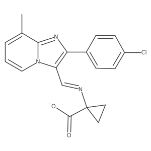 1-[[2-(4-Chlorophenyl)-8-methylimidazo[1,2-a]pyridin-3-yl]methylideneamino]cyclopropane-1-carboxylate结构式