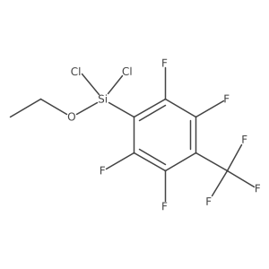 Dichloro-ethoxy-[2,3,5,6-tetrafluoro-4-(trifluoromethyl)phenyl]silane结构式