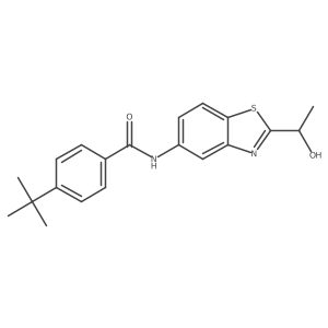 4-tert-butyl-N-[2-(1-hydroxyethyl)-1,3-benzothiazol-5-yl]benzamide结构式