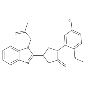 1-(5-chloro-2-methoxyphenyl)-4-(1-(2-methylallyl)-1H-benzo[d]imidazol-2-yl)pyrrolidin-2-one结构式