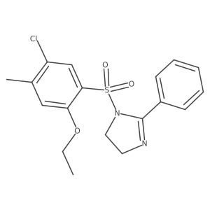 1-((5-chloro-2-ethoxy-4-methylphenyl)sulfonyl)-2-phenyl-4,5-dihydro-1H-imidazole结构式