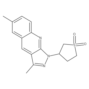 3-(3,6-Dimethyl-1H-pyrazolo[3,4-b]quinolin-1-yl)tetrahydrothiophene 1,1-dioxide Structure